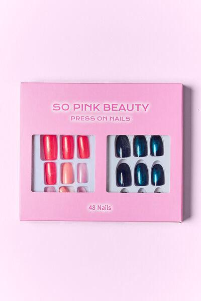 SO PINK BEAUTY Press On Nails 2 Packs - Miami beauty1