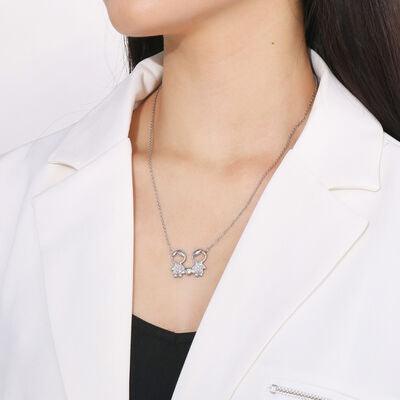 Pendant Rhinestone Stainless Steel Necklace - Miami beauty1