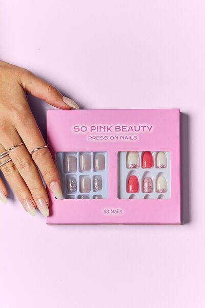 SO PINK BEAUTY Press On Nails 2 Packs - Miami beauty1