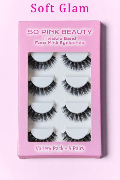 SO PINK BEAUTY Mink Eyelashes 5 Pairs - Miami beauty1