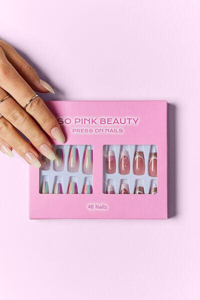 SO PINK BEAUTY Press On Nails 2 Packs - Miami beauty1