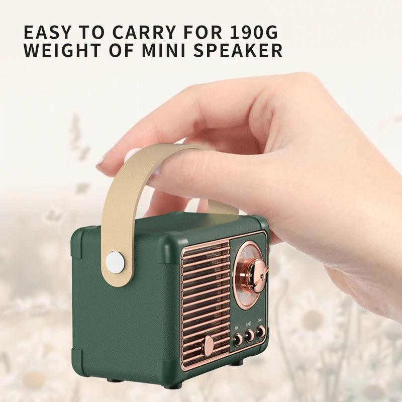 Retro Speaker Classical Retro Usb Portable Decoration Mini Speakers Travel Music Player - Miami beauty1