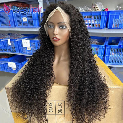 30 32 34 36 38 40 50 inch Human Hair Lace Front Wigs For Black Women Straight Deep Wave Kinky Curly Virgin Raw Indian Hair Wigs - Miami beauty1