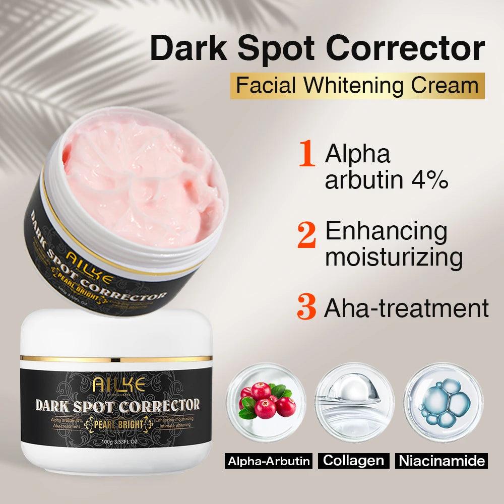 AILKE Body Care Collagen Serum Whitening Dark Spot Face Cream African Black Soap Bleaching Body Lotion Skin Care Set - Miami beauty1