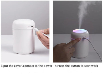 USB H2O air humidifier Mini Ultrasonic Atomizer USB Room Car Humidifiers aroma Air humidifier - Miami beauty1