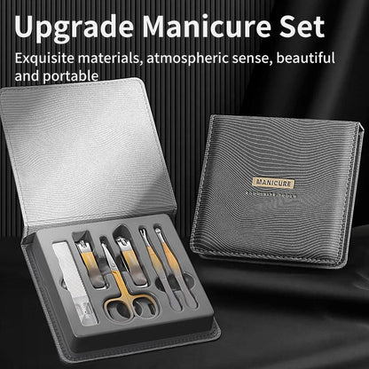 Man Grooming Kits Trending products 2024 new arrivals beauty Manicure Set With Leather Case Box - Miami beauty1