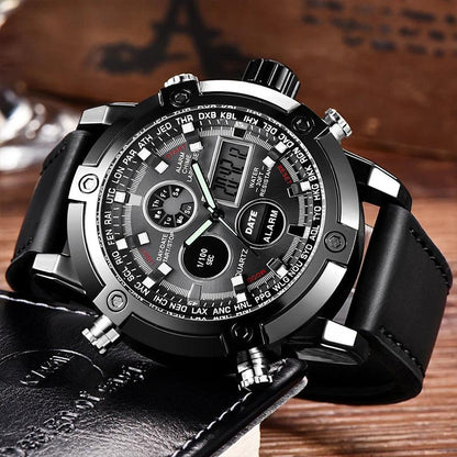 Luxury LED Sport Chronograph Digital Watches Steel Automatic Male Alarm Clock Wristwatch Watches Men Wrist - Miami beauty1