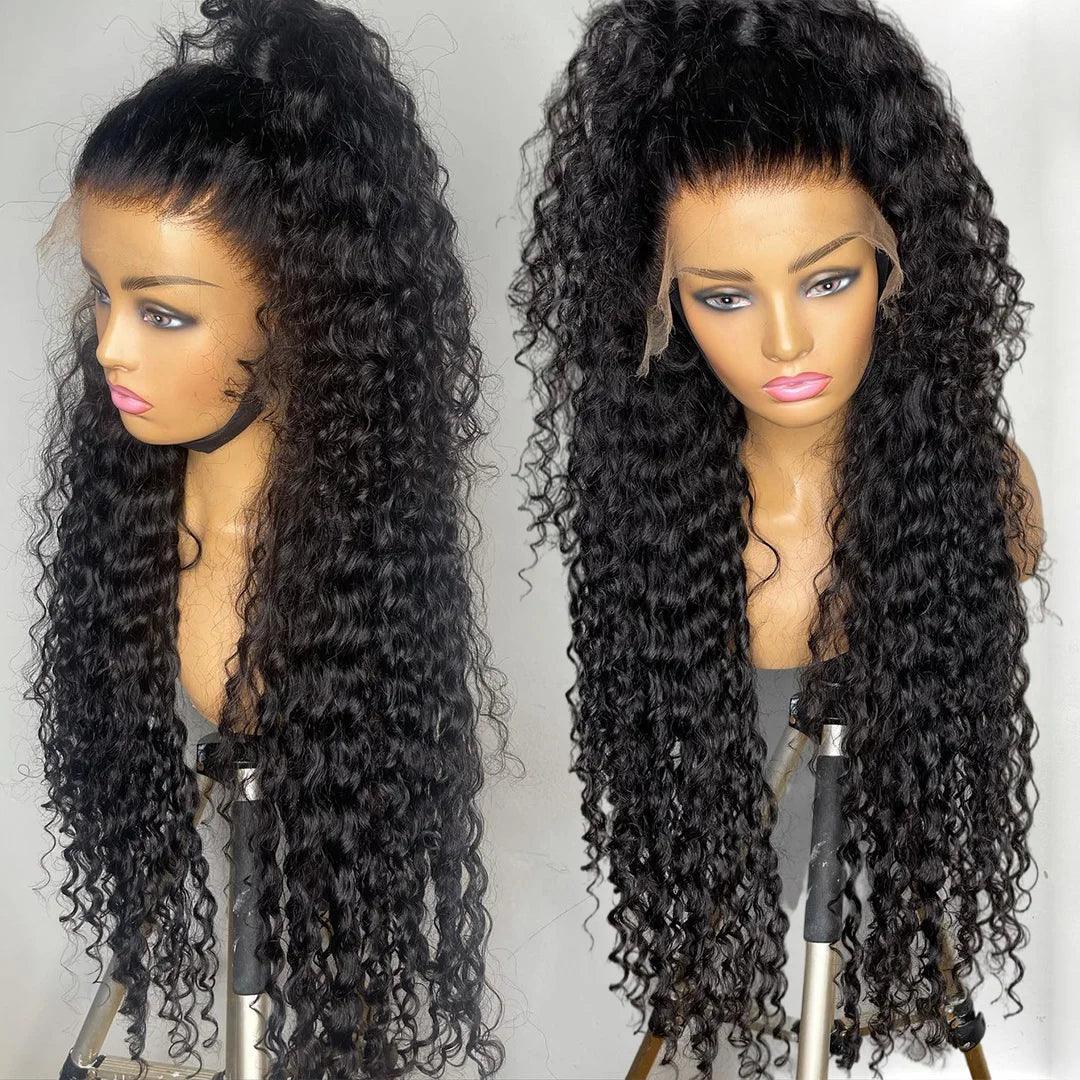 Kinky Curly Wigs Human Hair Lace Front Brazilian Virgin Hair 360 Full Lace Human Hair Wigs For Black Women Hd Lace Frontal Wig - Miami beauty1