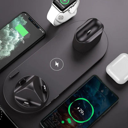 WS5 6 in 1 15w Fast Multifunction watch Charger Magnetic mobile phone Qi Wireless Charger station Stand for iPhone 13 pro - Miami beauty1