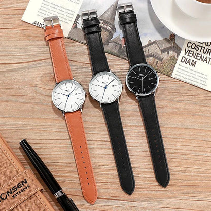 High quality stainless steel case back simple men custom logo watch build your own brand quartz movement wrist watch casual - Miami beauty1