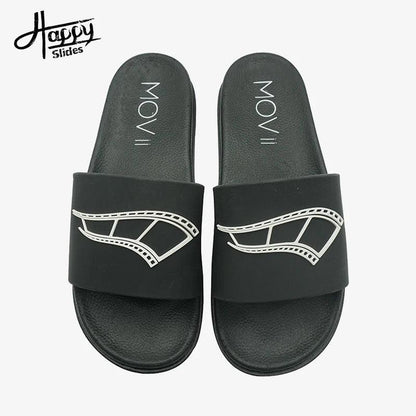 Hellosport Customizable Mens Rubber Slippers High Quality Pool Slide Sandals Black Manufacturer Slide Sandals Rubber Slippers - Miami beauty1