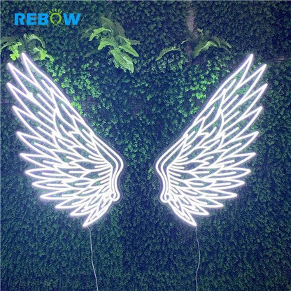 Drop shipping LED Illuminated Logo Acrylic Wing Love Wedding Custom Neon Signs Word Lights for Home Bar - Miami beauty1