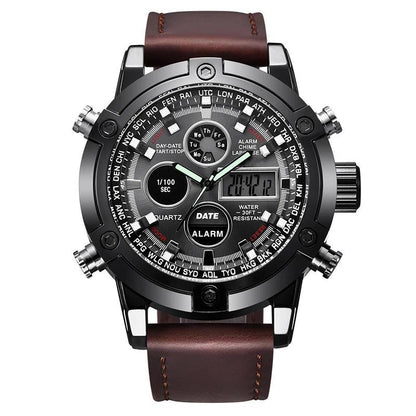 Luxury LED Sport Chronograph Digital Watches Steel Automatic Male Alarm Clock Wristwatch Watches Men Wrist - Miami beauty1