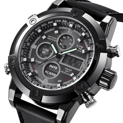 Luxury LED Sport Chronograph Digital Watches Steel Automatic Male Alarm Clock Wristwatch Watches Men Wrist - Miami beauty1