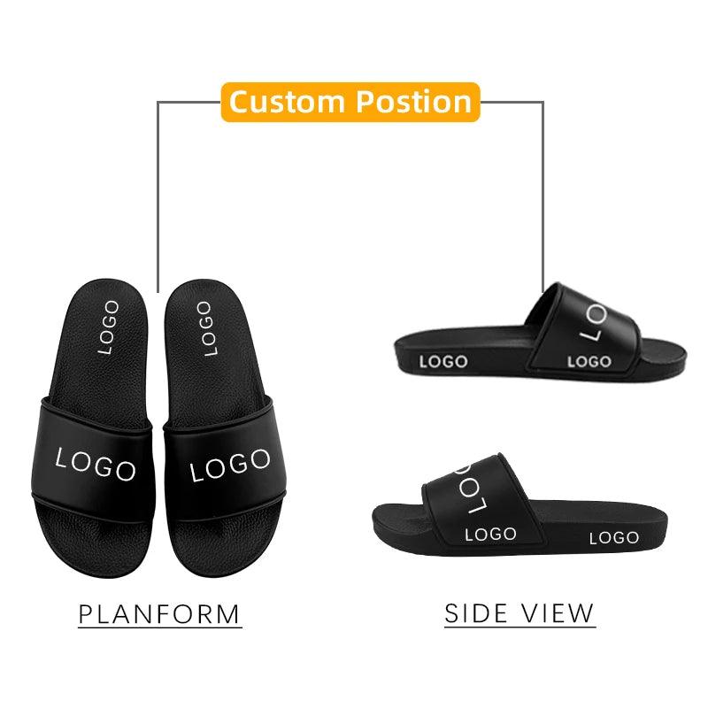 Hellosport Customizable Mens Rubber Slippers High Quality Pool Slide Sandals Black Manufacturer Slide Sandals Rubber Slippers - Miami beauty1