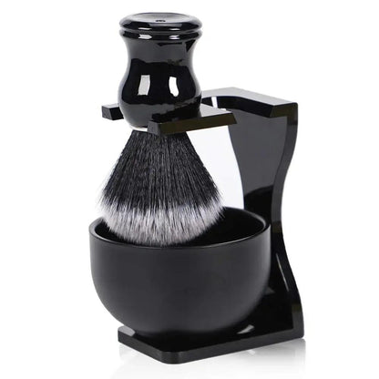 Hot Sell Mens Shaving Brush Kits Men Beard Grooming Care Kit Vegan Shaving Brush Set with Acrylic Stand and Steel Bowl - Miami beauty1