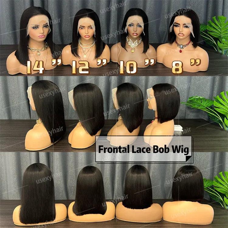 30 32 34 36 38 40 50 inch Human Hair Lace Front Wigs For Black Women Straight Deep Wave Kinky Curly Virgin Raw Indian Hair Wigs - Miami beauty1