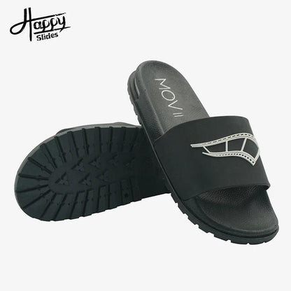 Hellosport Customizable Mens Rubber Slippers High Quality Pool Slide Sandals Black Manufacturer Slide Sandals Rubber Slippers - Miami beauty1