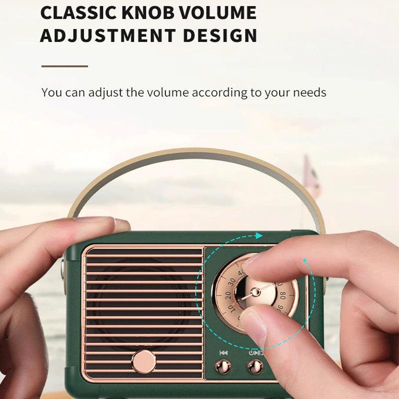 Retro Speaker Classical Retro Usb Portable Decoration Mini Speakers Travel Music Player - Miami beauty1