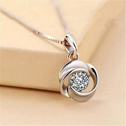 blue crystal pendant female zircon S925 sliver color Necklace colgante sapphire jewelry bizuteria pendant pierscionki Gemstone - Miami beauty1