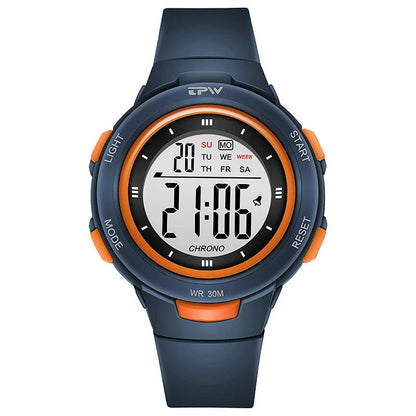 3ATM Waterproof Digital Watch for Sport People Teenager Students 40mm Dial ABS Case with Light Day/Date Feature - Miami beauty1