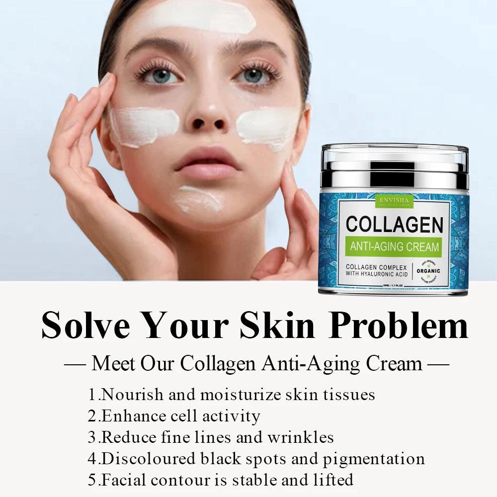 Private Label Vegan Organic Skin Anti Aging Wrinkle Lightening Whitening Collagen Elastin Face Cream For Face Black Skin - Miami beauty1