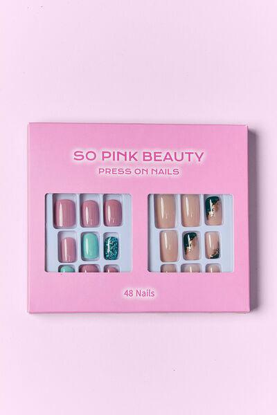 SO PINK BEAUTY Press On Nails 2 Packs - Miami beauty1