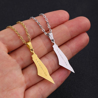 Pendant necklace Fashion geometric letters stainless steel collarbone chain women's jewelry - Miami beauty1