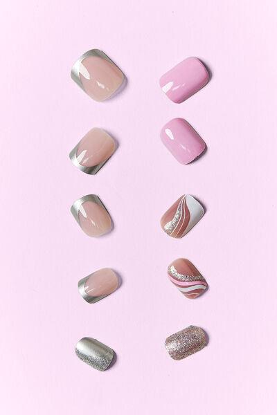 SO PINK BEAUTY Press On Nails 2 Packs - Miami beauty1