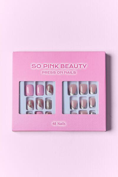 SO PINK BEAUTY Press On Nails 2 Packs - Miami beauty1