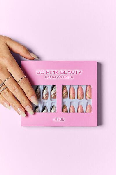 SO PINK BEAUTY Press On Nails 2 Packs - Miami beauty1