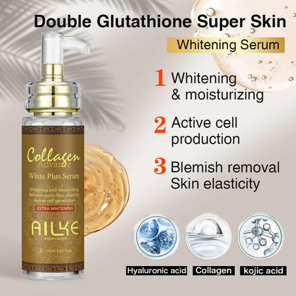 AILKE Body Care Collagen Serum Whitening Dark Spot Face Cream African Black Soap Bleaching Body Lotion Skin Care Set - Miami beauty1