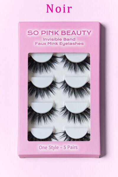 SO PINK BEAUTY Faux Mink Eyelashes 5 Pairs - Miami beauty1