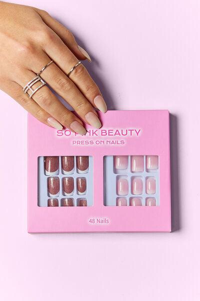 SO PINK BEAUTY Press On Nails 2 Packs - Miami beauty1