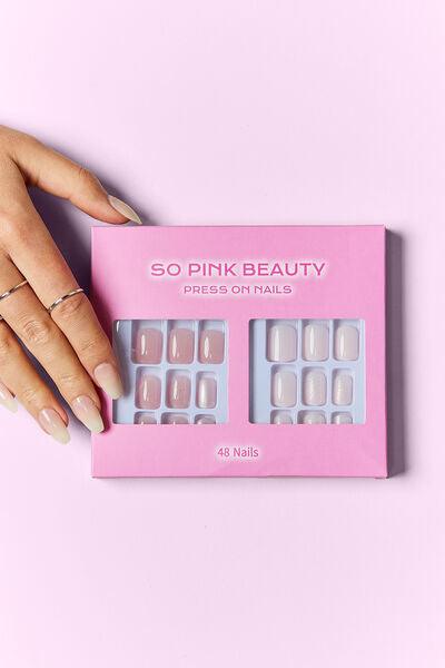 SO PINK BEAUTY Press On Nails 2 Packs - Miami beauty1