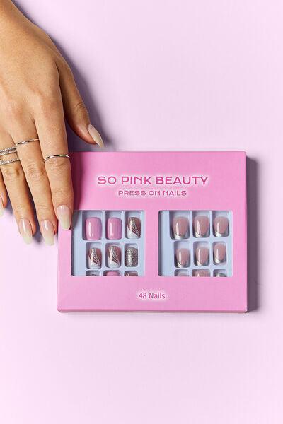 SO PINK BEAUTY Press On Nails 2 Packs - Miami beauty1