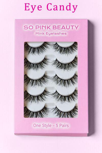 SO PINK BEAUTY Mink Eyelashes 5 Pairs - Miami beauty1