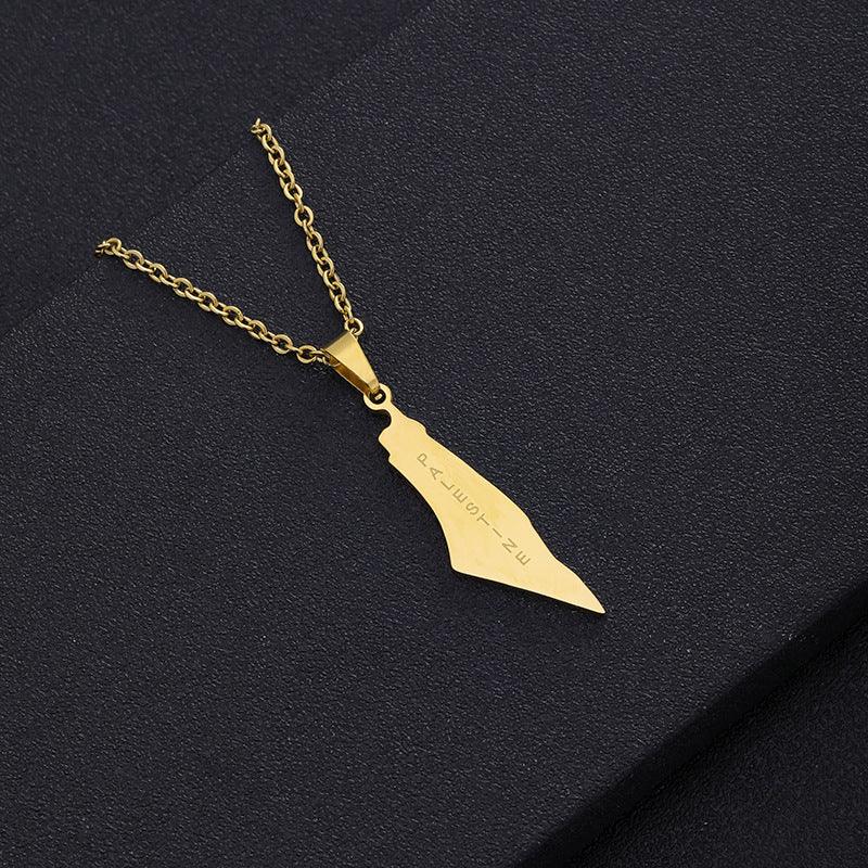 Pendant necklace Fashion geometric letters stainless steel collarbone chain women's jewelry - Miami beauty1