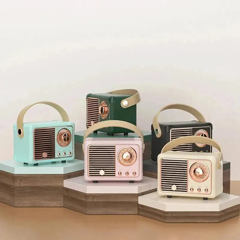 Retro Speaker Classical Retro Usb Portable Decoration Mini Speakers Travel Music Player - Miami beauty1